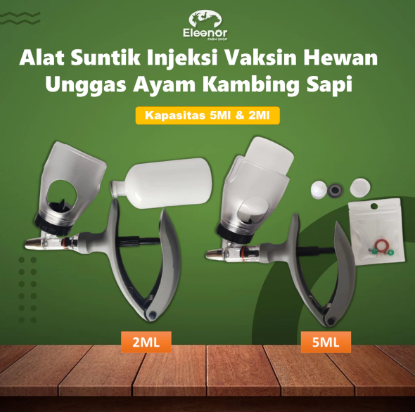 Alat Suntik Otomatis Injeksi Vaksin Hewan Unggas Ayam Kambing Sapi Model 5Ml dan 2Ml Baru Continuous Syringe