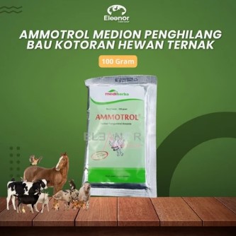 AMMOTROL 100 GRAM MEDION - Obat Herbal Penghilang Bau Kotoran Ayam Sapi Babi Semua Hewan