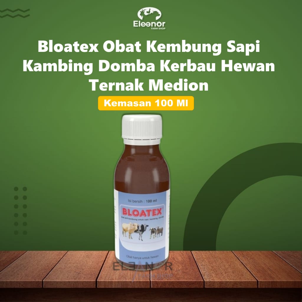 Bloatex 100Ml Obat Kembung Sapi Kambing Domba Kerbau Hewan Ternak Medion
