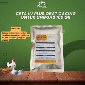 CETA LV PLUS 100gram - Obat Cacing Untuk Unggas Ayam Bebek