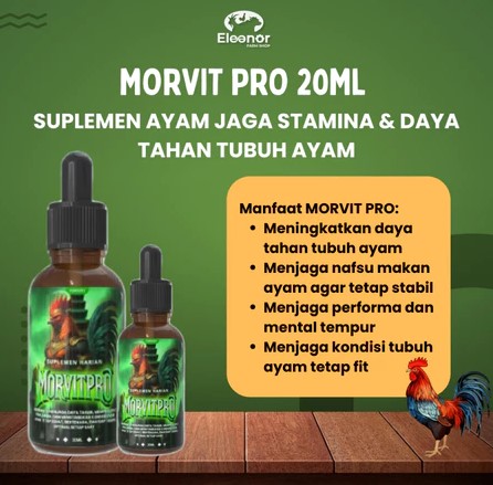 MORVITPRO 20ml Suplemen Ayam Daya Tahan Stamina Vitamin Harian Ayam