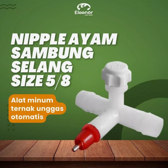 Nipple Ayam Kelinci Puyuh Sambung Selang 5/8 Nipel