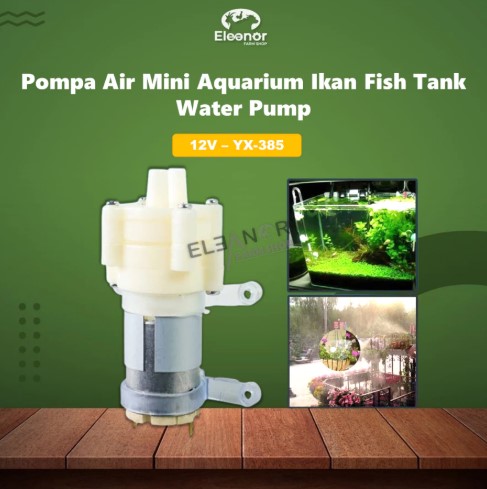 Pompa Air Mini Aquarium Ikan Fish Tank Water Pump 12V - YX-385