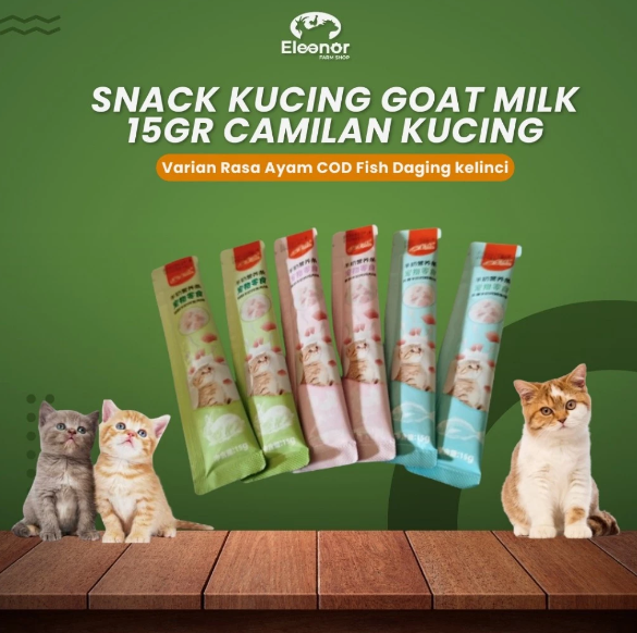 Snack Kucing Goat Milk Strip 15gr Camilang Penggemuk Kucing