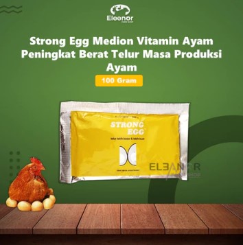 Strong Egg 100 Gram Medion Vitamin Ayam Peningkat Berat Telur Masa Produksi Ayam